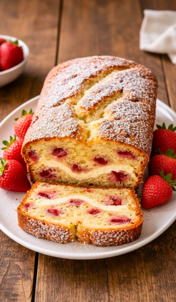 Strawberry Cream Cheese Pound Cake Recipe