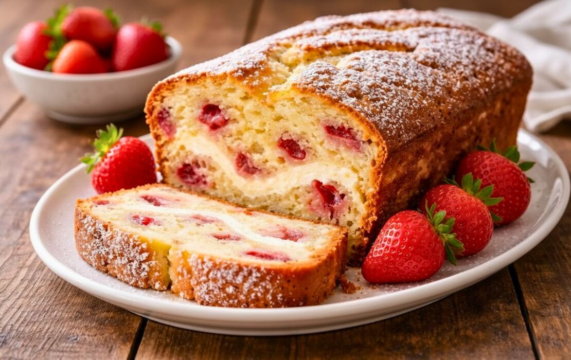Strawberry Cream Cheese Pound Cake Recipe