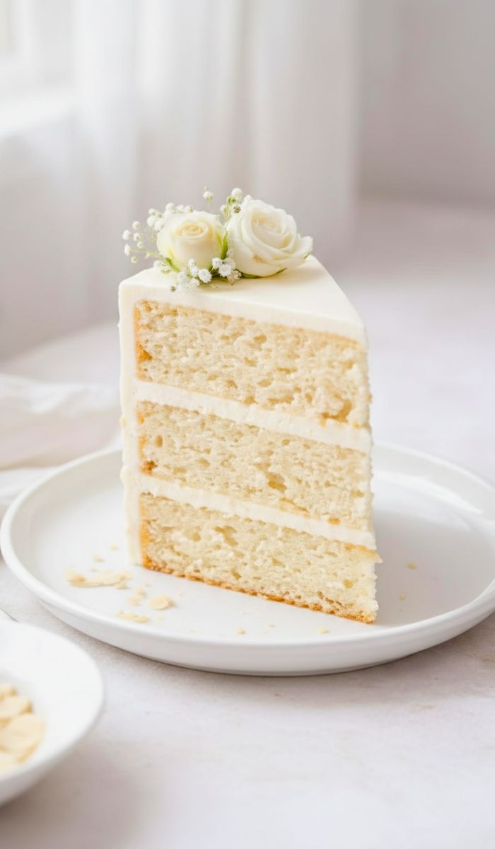 White Almond Wedding Cake Recipe
