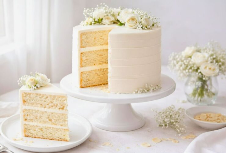 White Almond Wedding Cake Recipe