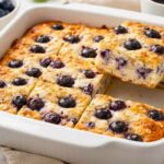 High Protein Blueberry Cottage Cheese Breakfast Bake Recipe