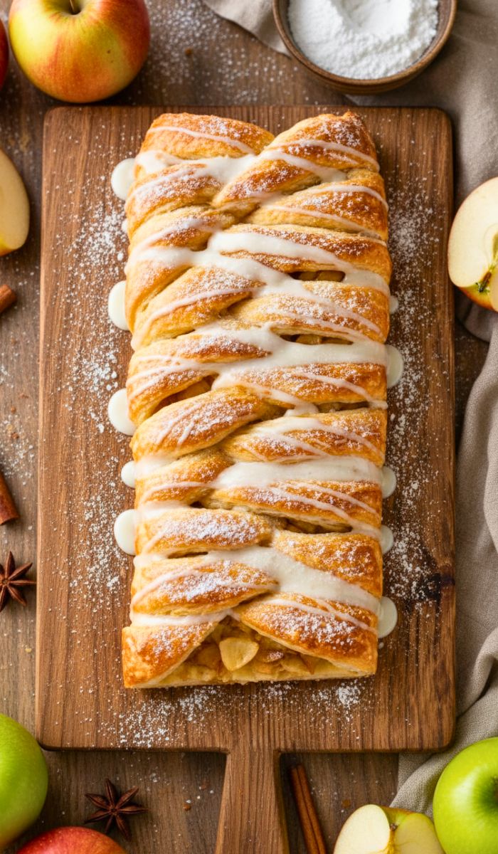 Homemade Apple Kringle with Vanilla Glaze Recipe