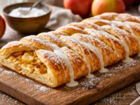 Homemade Apple Kringle with Vanilla Glaze Recipe