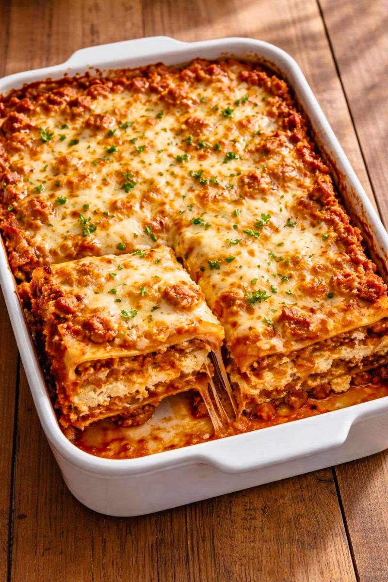 Paula Deen Lots of Meat Lasagna Recipe