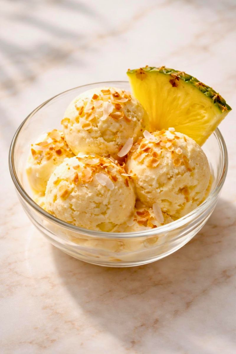 Pineapple Coconut Ice Cream Recipe