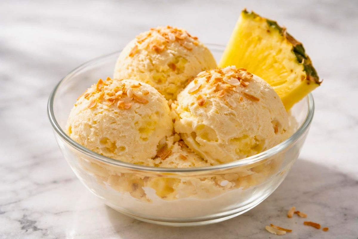 Pineapple Coconut Ice Cream Recipe