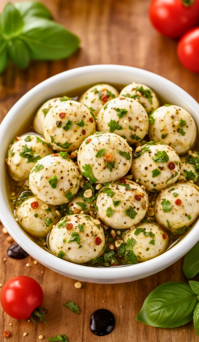 Pioneer Woman Marinated Mozzarella Balls Recipe