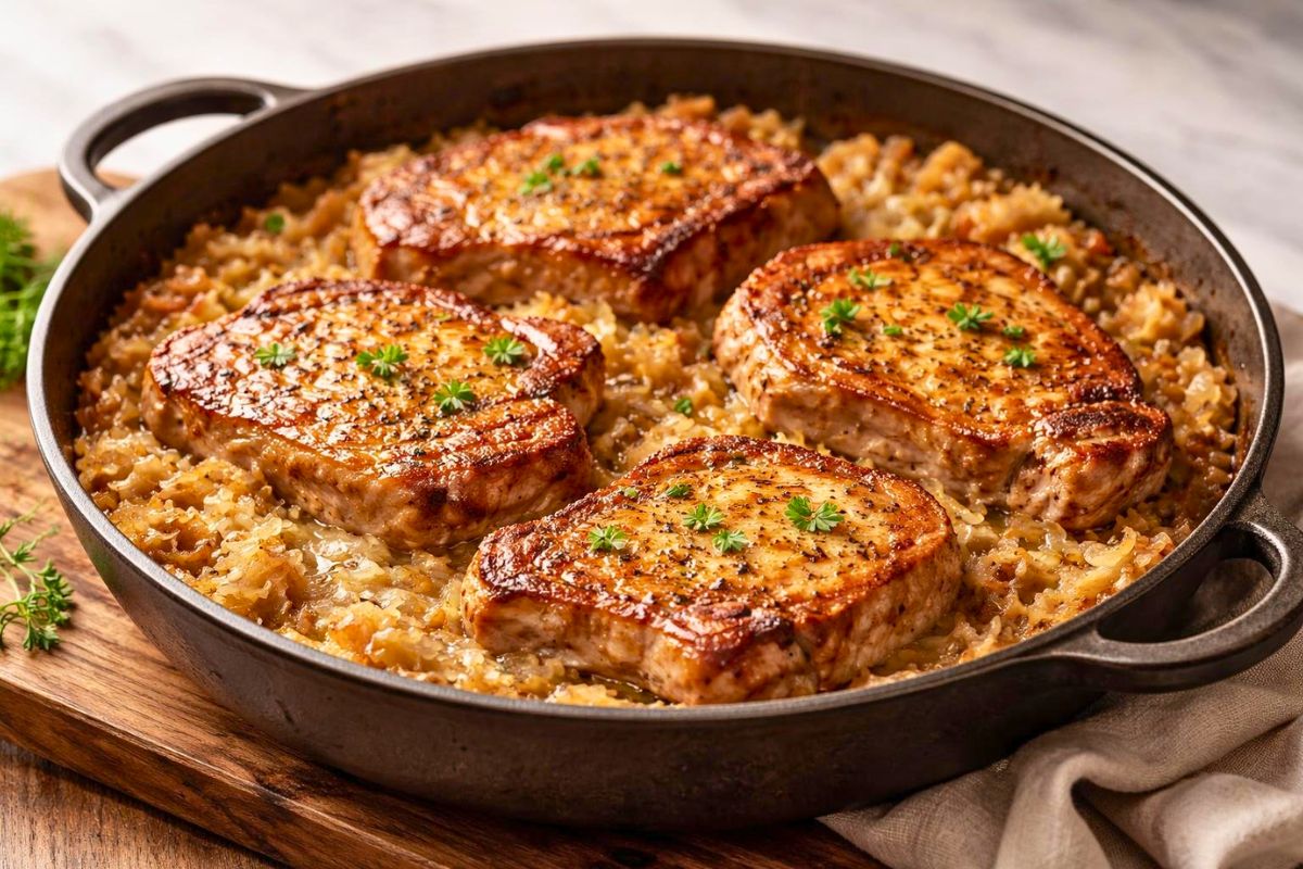 Pioneer Woman Pork Chops and Sauerkraut Recipe