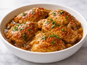 The Pioneer Woman Slow Cooker Chicken Thighs Recipe is perfect for an easy and comforting dinner. It uses simple ingredients and a slow cooker. The chicken becomes very tender and juicy.