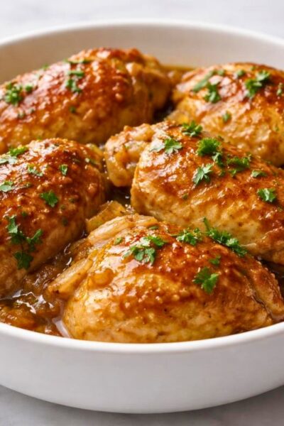 The Pioneer Woman Slow Cooker Chicken Thighs Recipe is perfect for an easy and comforting dinner. It uses simple ingredients and a slow cooker. The chicken becomes very tender and juicy.