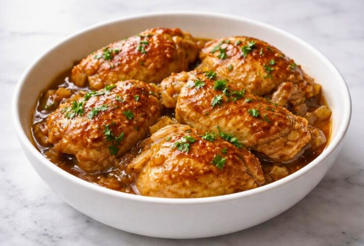 The Pioneer Woman Slow Cooker Chicken Thighs Recipe is perfect for an easy and comforting dinner. It uses simple ingredients and a slow cooker. The chicken becomes very tender and juicy.