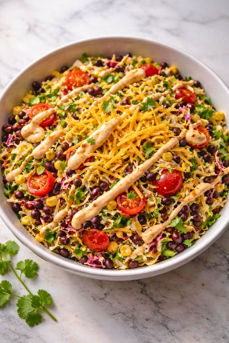 Tex-Mex Cowboy Cabbage Salad with Chipotle Dressing Recipe