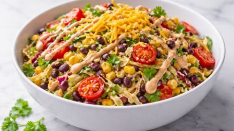 Tex-Mex Cowboy Cabbage Salad with Chipotle Dressing Recipe
