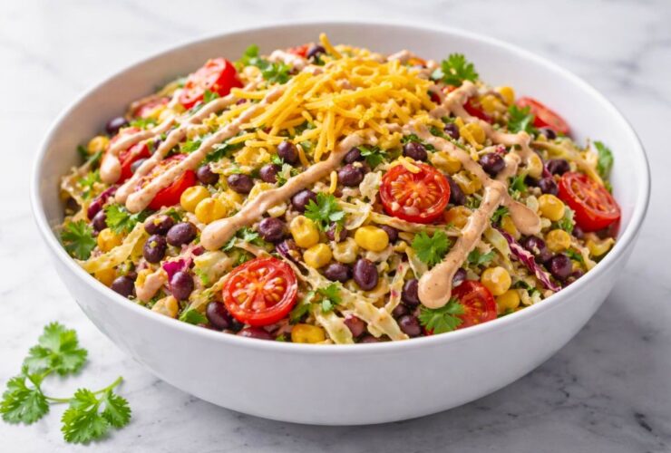 Tex-Mex Cowboy Cabbage Salad with Chipotle Dressing Recipe