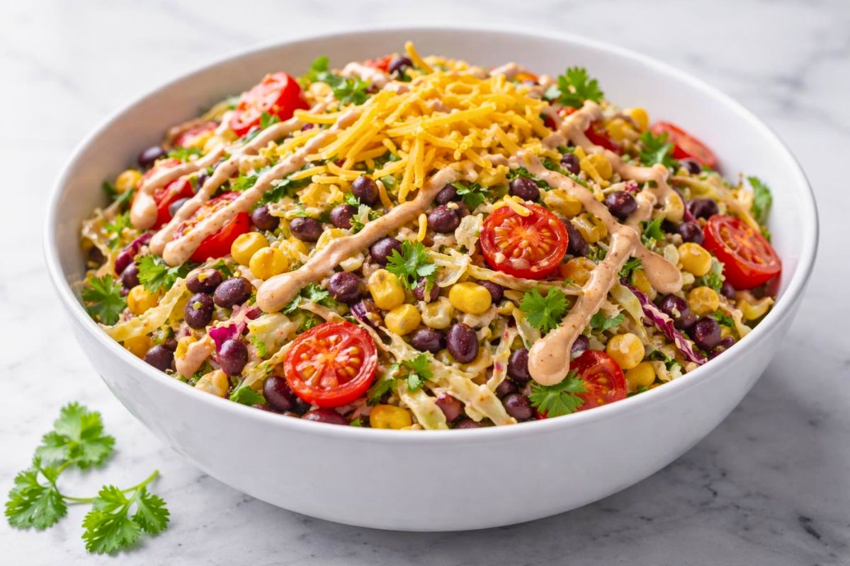 Tex-Mex Cowboy Cabbage Salad with Chipotle Dressing Recipe