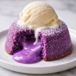 Ube Lava Cake With Vanilla Ice Cream Recipe