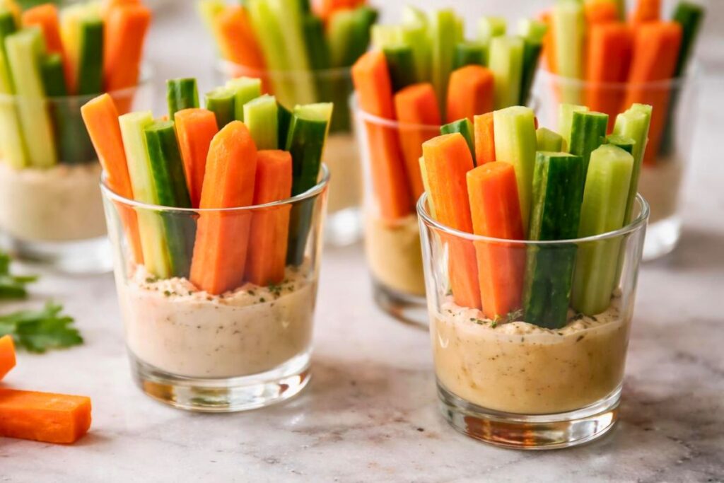 Veggie Cups with Dip Recipe