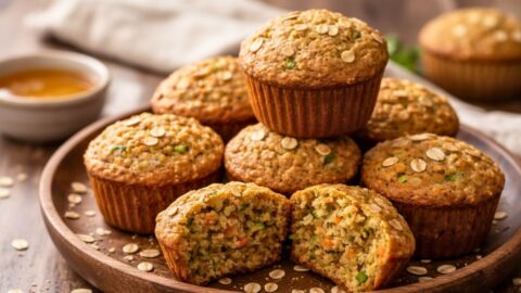 Zucchini Carrot Oatmeal Muffins Recipe