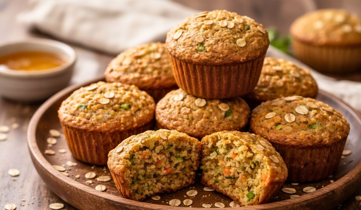 Zucchini Carrot Oatmeal Muffins Recipe