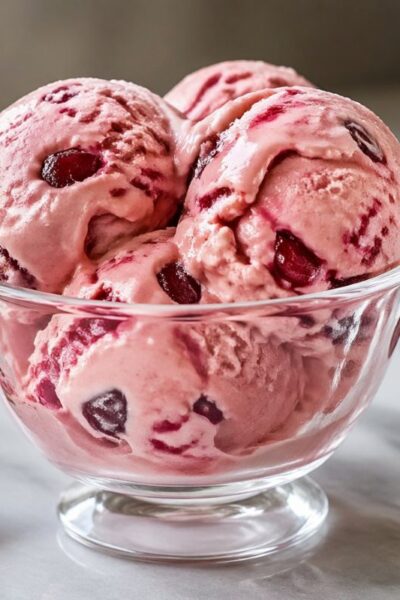 Cherry Amaretto Ice Cream Recipe