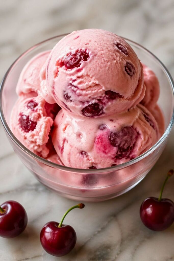Cherry Amaretto Ice Cream Recipe