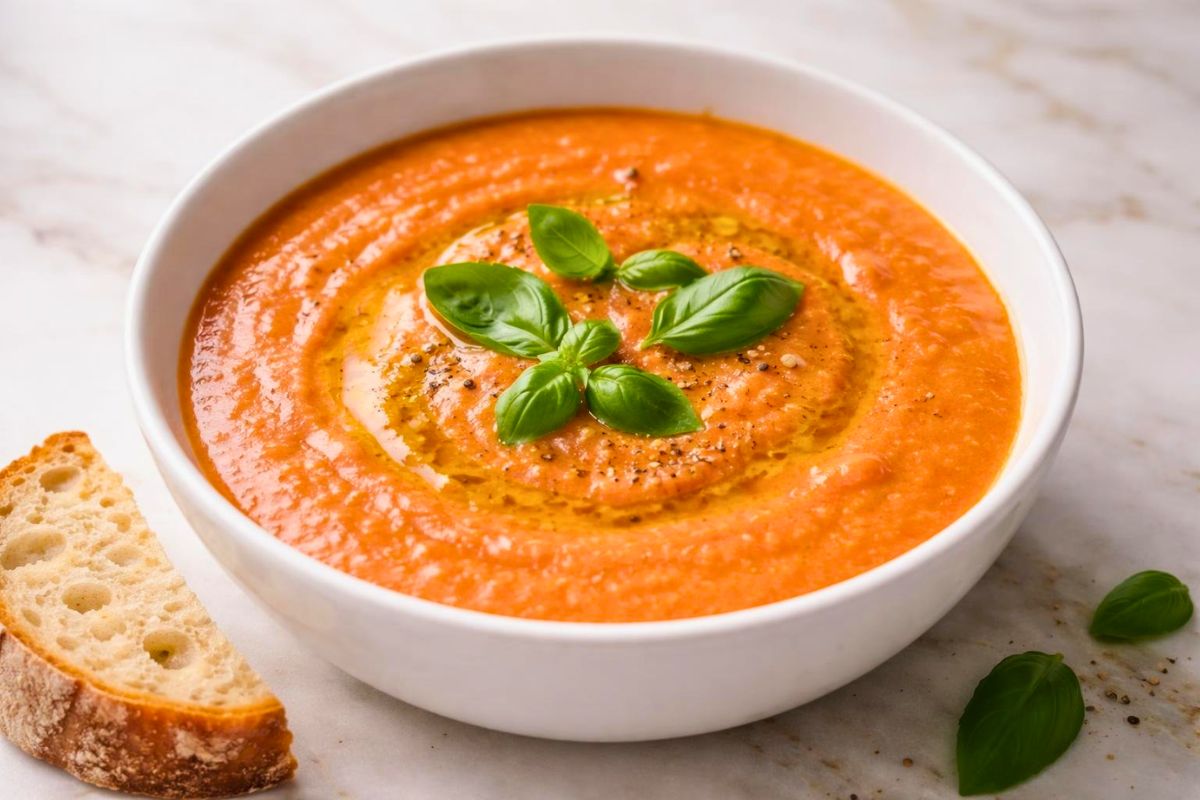 Creamy White Bean & Tomato Soup Recipe