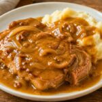 Crockpot Gravy Smothered Pork Chops Recipe