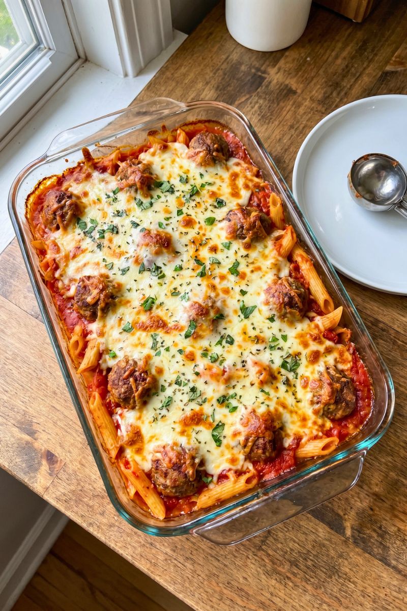 Dump and Bake Meatball Casserole Recipe