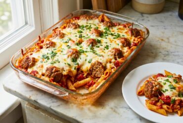 Dump and Bake Meatball Casserole Recipe