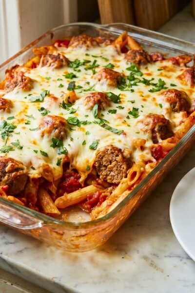 Dump and Bake Meatball Casserole Recipe
