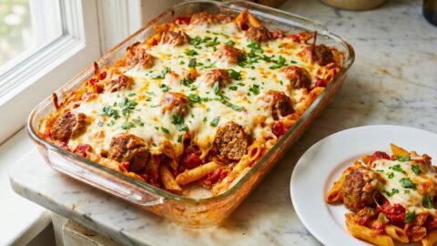 Dump and Bake Meatball Casserole Recipe