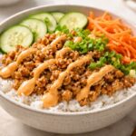 Ground Turkey Rice Bowls with Bang Bang Sauce Recipe