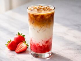 Iced Strawberry Cream Latte Recipe