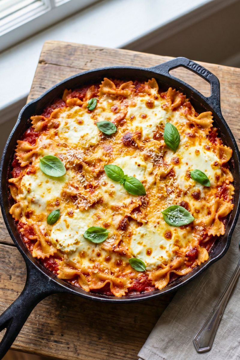 One-Pan Bow Tie Lasagna Bake Recipe