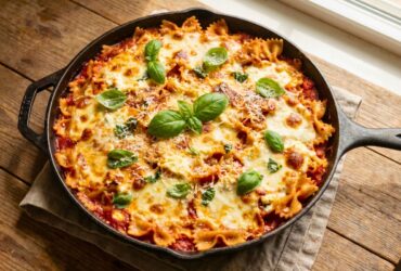 One-Pan Bow Tie Lasagna Bake Recipe