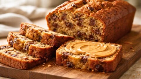 Peanut Butter Chocolate Chip Banana Bread Recipe