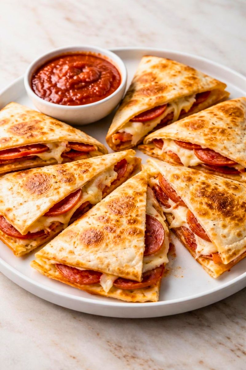 Pepperoni Pizza Quesadillas Recipe