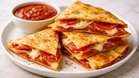 Pepperoni Pizza Quesadillas Recipe
