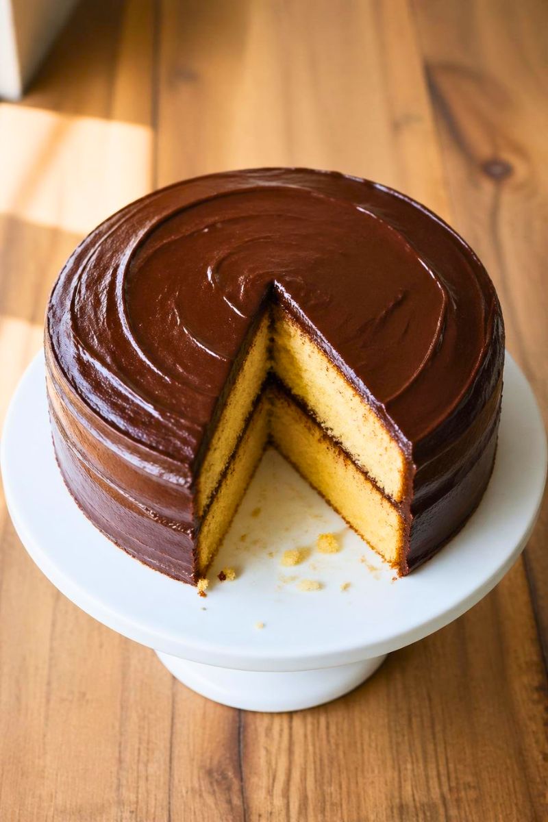 Pioneer Woman Yellow Cake with Chocolate Icing Recipe