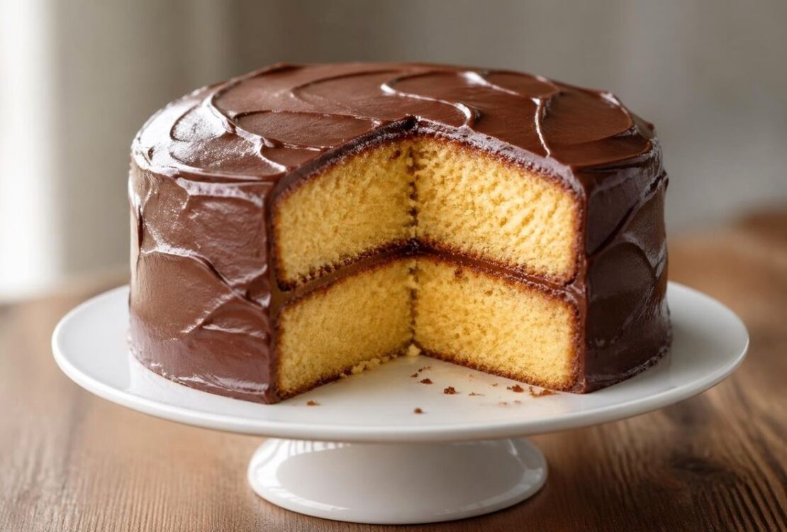 Pioneer Woman Yellow Cake with Chocolate Icing Recipe