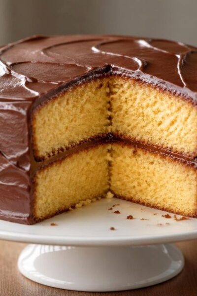 Pioneer Woman Yellow Cake with Chocolate Icing Recipe