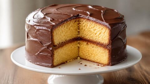 Pioneer Woman Yellow Cake with Chocolate Icing Recipe
