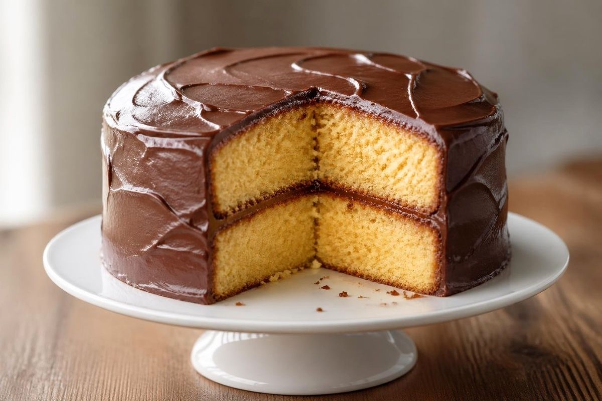 Pioneer Woman Yellow Cake with Chocolate Icing Recipe
