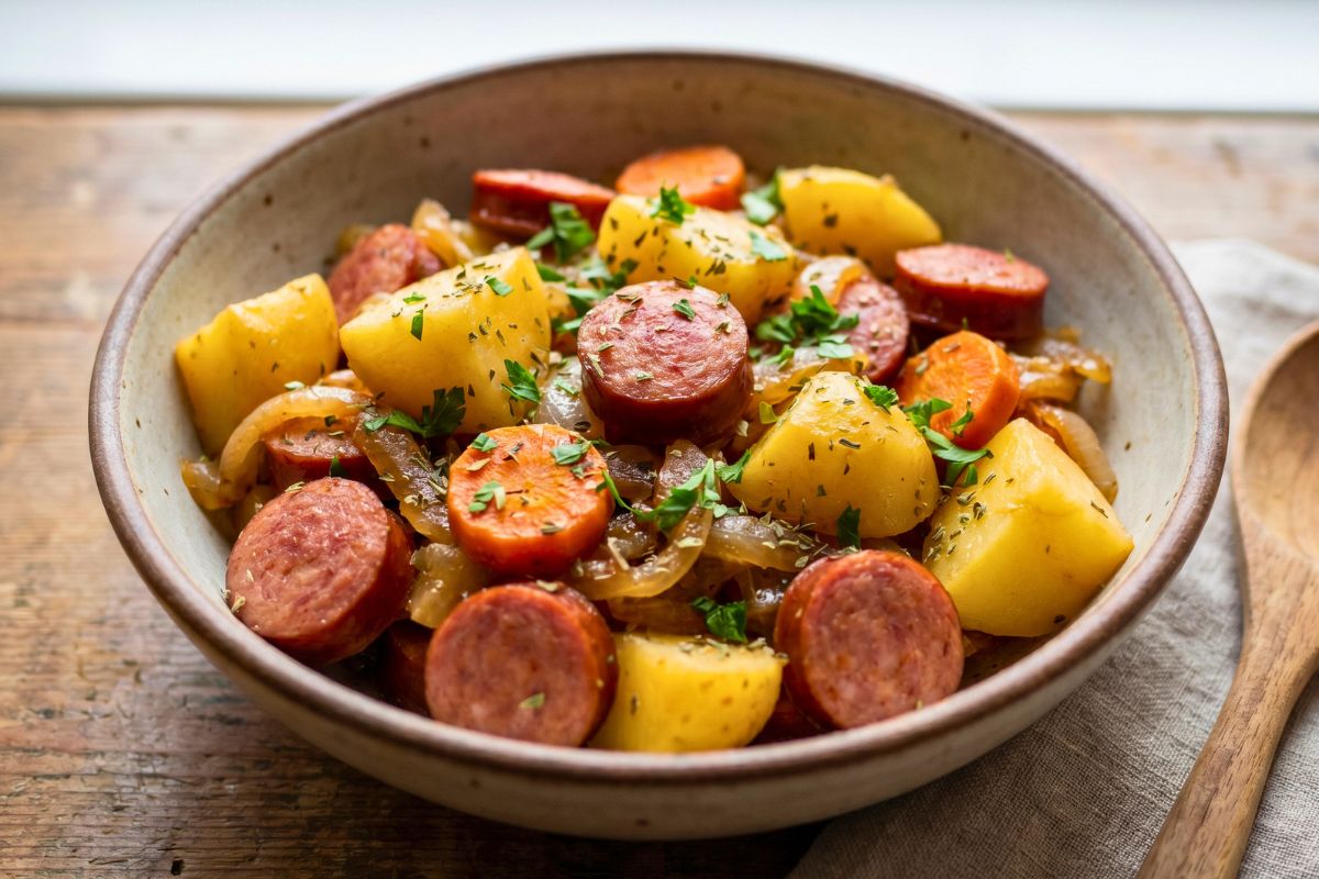 Slow Cooker Sausage and Potatoes Recipe