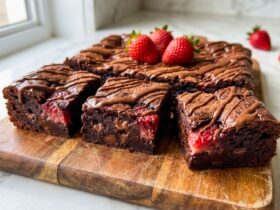 Strawberry Chocolate Fudge Brownies Recipe