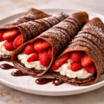 Strawberry Cream Chocolate Crepes Recipe