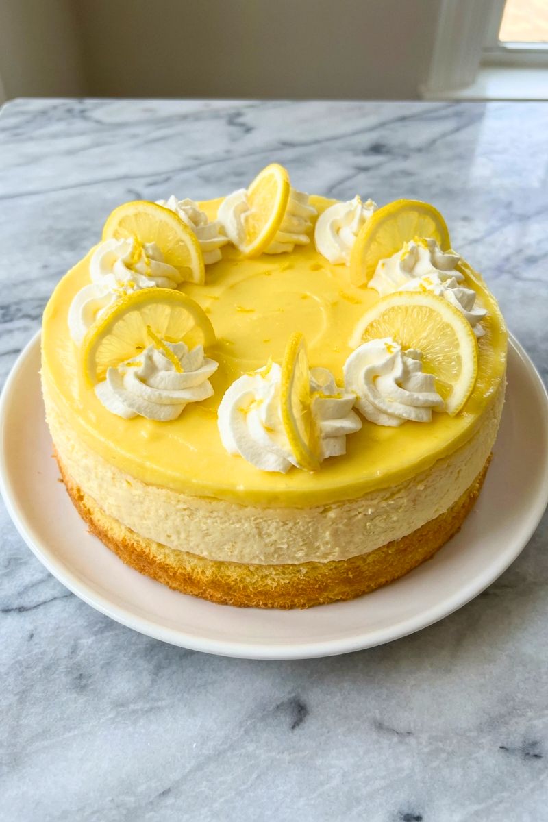 Tasty Lemon Cheesecake Cake Recipe