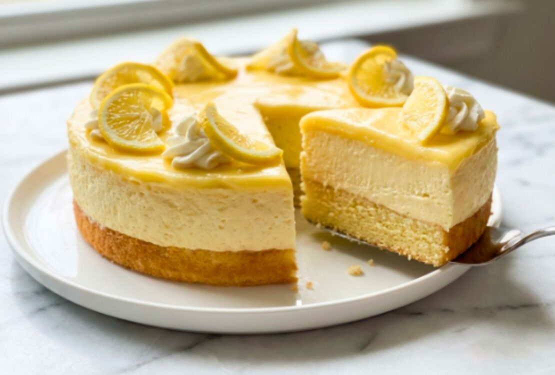Tasty Lemon Cheesecake Cake Recipe