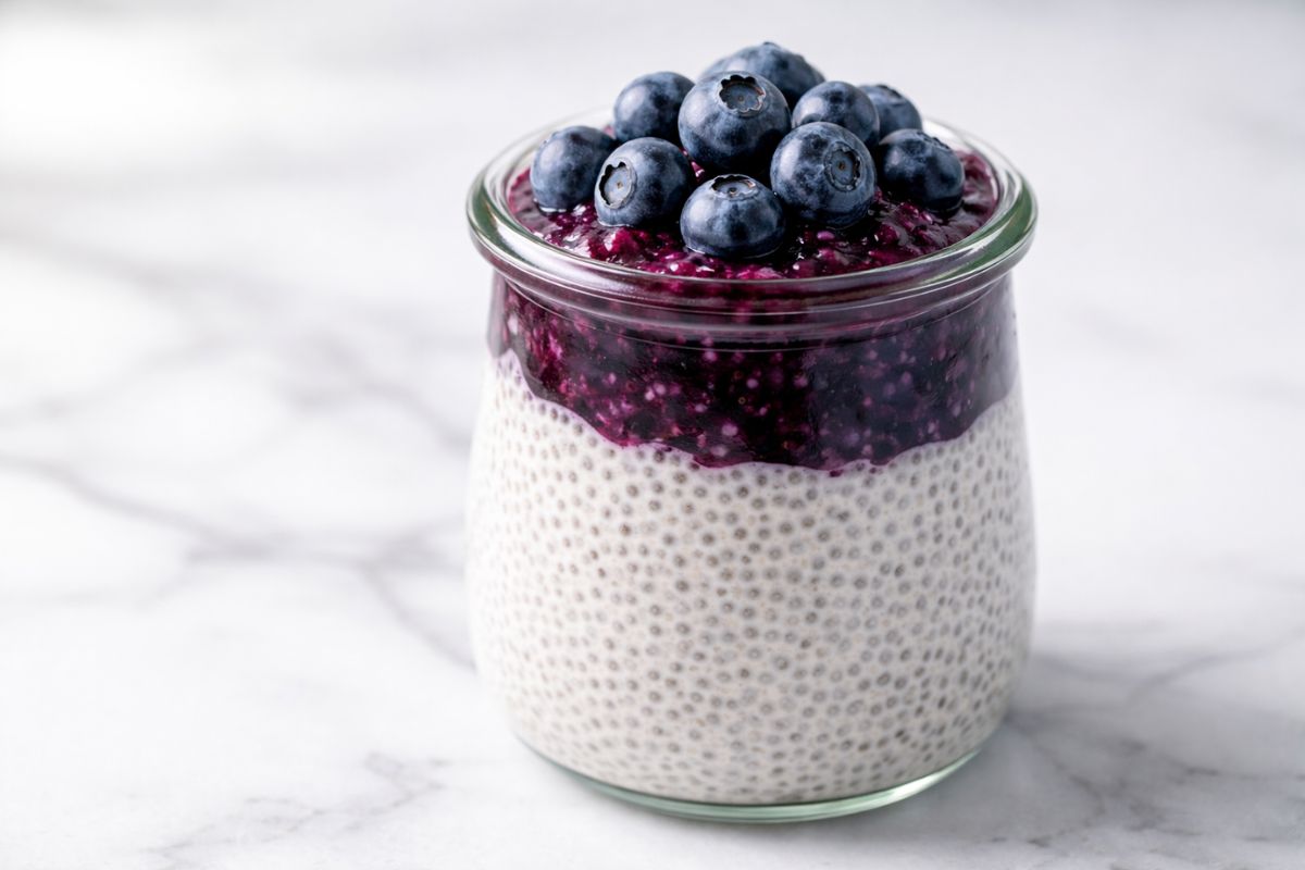 Vegan Blueberry Chia Pudding Recipe