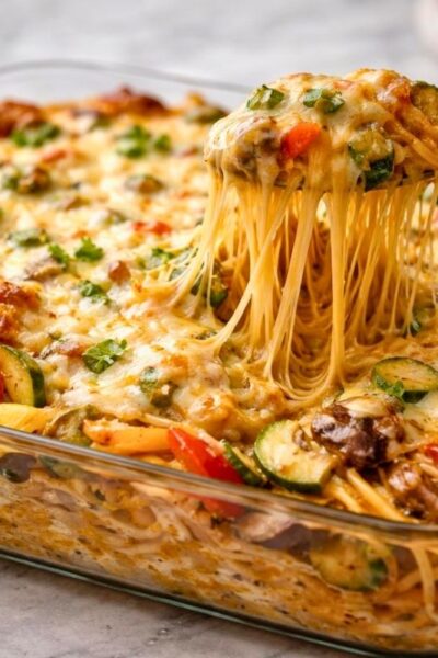 Pioneer Woman Cheesy Vegetable Spaghetti Casserole Recipe